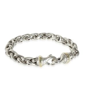 David Yurman Wheat Bracelet in Yellow Gold/Sterling Silver 8”